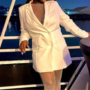 White Blazer dress